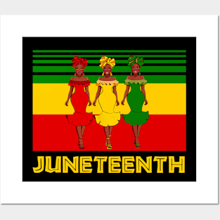 Woman Juneteenth american african pride Posters and Art